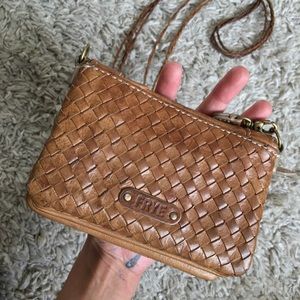 Frye small purse brown leather
